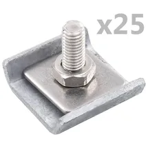 vidaXL Doppelstabmattenzaun 25 Sets 0 x 0 cm Silber