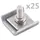 vidaXL Doppelstabmattenzaun 25 Sets 0 x 0 cm Silber