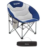 KingCamp MoonChair XL Camping Klapp Stuhl Garten Falt Sessel Kühltasche 150 kg Royal Blue