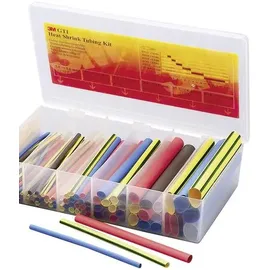 3M Schrumpfschlauchsortiment Rot/Blau/Braun/Transparent/Grün/Gelb 104 Teile