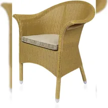 Sedex Sessel Charlotte Loomgeflecht 70 x 80 x 80 cm Beige mit Kissen