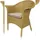 Sedex Sessel Charlotte Loomgeflecht 70 x 80 x 80 cm Beige mit Kissen