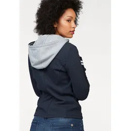 KangaROOS Sweatblazer mit vielen Details und abnehmbarer Kapuze blau|grau 38
