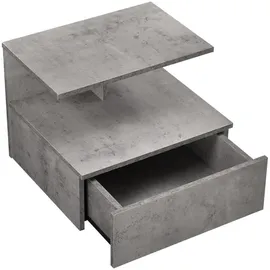 [en.casa] Amberg Hängeregal 40 x 35 x 31 cm Grau