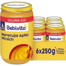 Bebivita Früchte Pfirsich mit Maracuja in Apfel 6 x 250 g