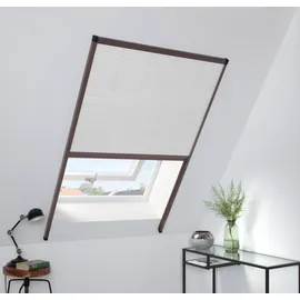 hecht International Hecht Sonnenschutzplissee (Farbe: Braun mit weißem Gewebe)