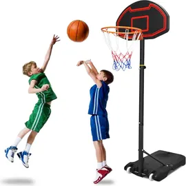 XMTECH Basketballständer 200-305 cm Schwarz/Rot