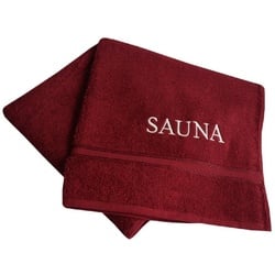 framsohn frottier Saunatuch framsohn Walkfrottier- Saunatuch mit Stick ‚SAUNA‘ 67 x 200 cm, (1-St) rot