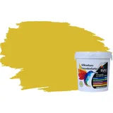 RyFo Colors Fassadenfarbe Silikonharz Fassadenfarbe Kraftgelb 1l, 1 L ca. 6 m2, Wasserabweisend, diffusionsfähig, schützt vor Schmutz, Algen, Pilzen gelb