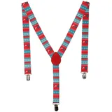 Folat 63784 Hosenträger – Fairisle – Cozy Christmas Weihnachtsfarben - Weihnachtsaccessoire, Weihnachtskostüm