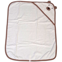 Cangaroo Baby Badetuch Baloo Kapuze 90 x 70 cm 100% Baumwolle Handtuch ab Geburt braun