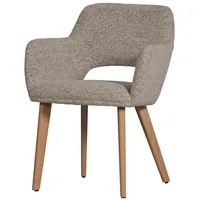 Woood 2er Set DAHEIM Stuhl Murata Stoff Beige Natur