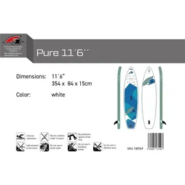 F2 SUP Stand Up Paddle Board Pure 354 cm Weiß