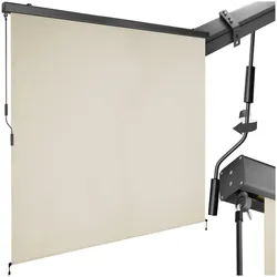 tectake® Senkrechtmarkise, verschiedene Größen, pulverbeschichtetes Aluminiumgehäuse, inkl. Wandhaltern