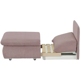 Sofa.de Schlafsessel Etta Stoff 88 x 88 x 96 cm Rosa/Pink mit Schlaffunktion