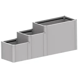 Biohort Pflanzkasten-System DaVinci Version 3 - Blumentreppe B x T x H 201 x 53 x 77 cm silber-metallic