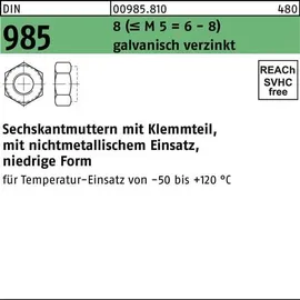 Dönges Sechskantmutter DIN 985 M6 100 Stück