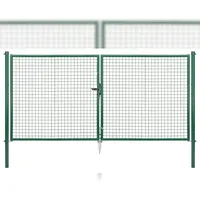 GAH Alberts Wellengitter-Doppeltor 298,8 x 125 cm Grün/Metall