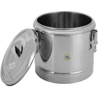 queeucaer Thermobehälter Edelstahl Silber 10 l