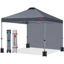 luxuskollektion Pop up Pavillon 2,5 x 2,5 m Dunkelgrau
