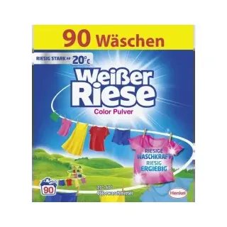 Weißer Riese Weißer-Riese Waschmittel Colorwaschmittel, Pulver, gegen Flecken, 4,5kg, Waschladungen