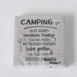 Serviette Camper 20 Stück grau