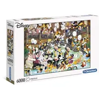 CLEMENTONI Disney Gala 6000 Teile, Geschicklichkeitsspiel für die ganze Familie, farbenfrohes Legespiel, Erwachsenenpuzzle ab 10 Jahren