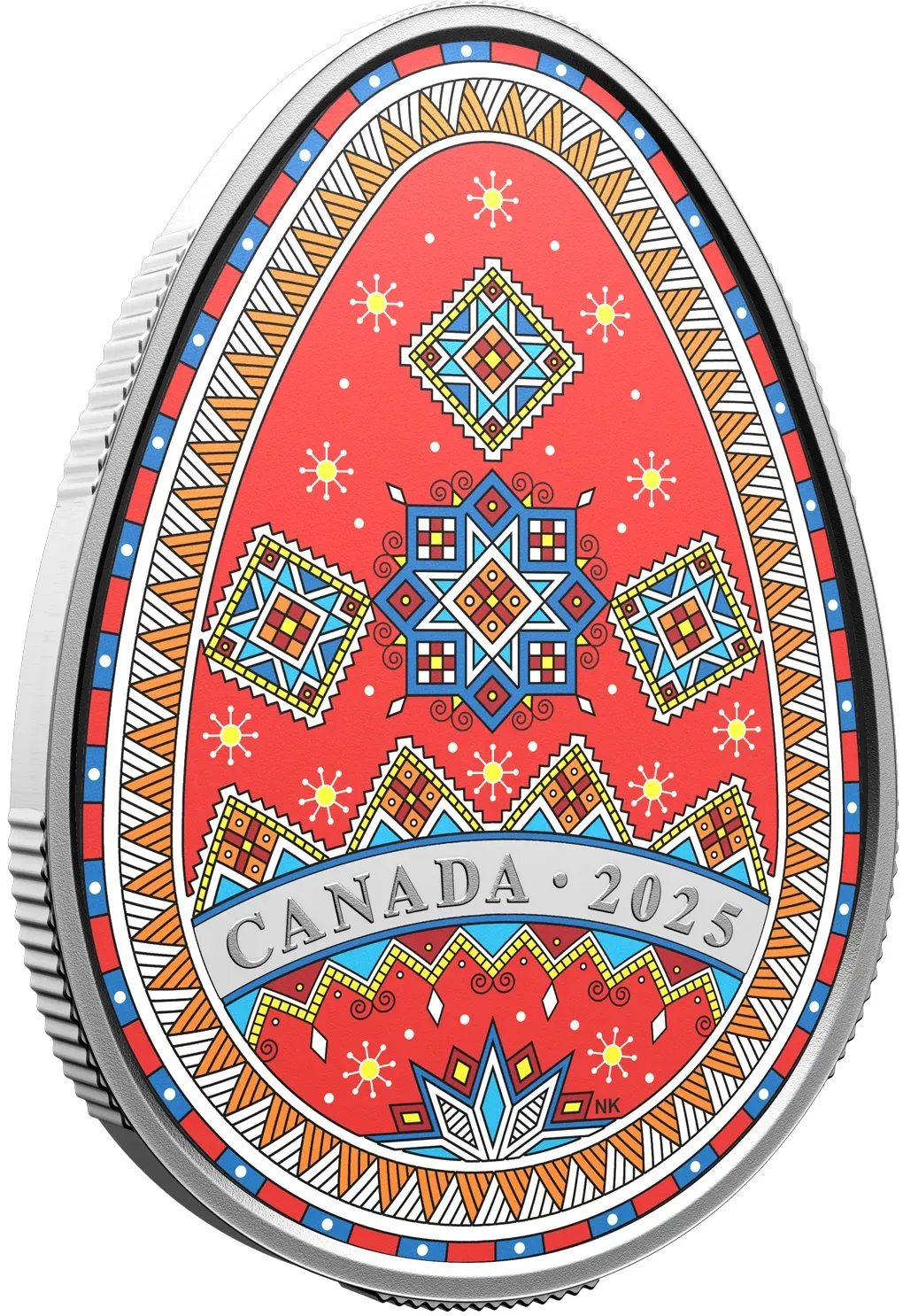Kanada 2025: Silbermünze "Frühlingshafte Pysanka Kunst"