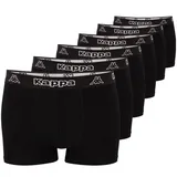 Kappa Boxershorts Retro Pants (6-St) Angenehmes Single Jersey Material schwarz M