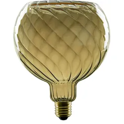 SEGULA LED-Leuchtmittel "LED Floating Globe 150 twisted smokey grau", grau (rauchgrau), L:185cm Ø:150cm, Leuchtmittel, dimmbar, E27, Floating Globe 150 twisted smokey grau