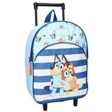 mybagstory - Rucksack für Kinder Trolley – Blau – Kinder – Schule – Kindergarten – Kindergarten – Jungen – 33 cm – verstellbare Träger – Rollen – Geschenkidee, Bluey - Blau, Kinder, Klassisch