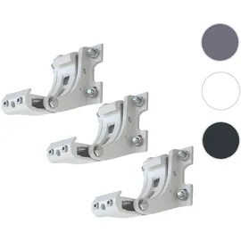 Mendler 3er-Set Wandhalterung für Markise T124, Wandkonsole Wandmontage Adapter ~ weiß