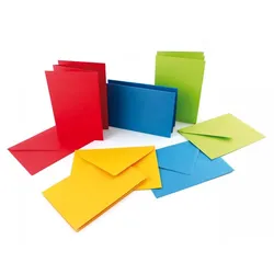 Folia Leporello-Karten mit Umschlag, 3 Stück, Farbe wählbar