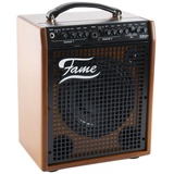 Fame Athena 50W Akustikgitarren-Verstärker, 2-Kanal Combo, Integrierte Effekte, 8" Lautsprecher, Reverb, Aux-Eingang, Recording-Ausgang, Geeignet für Gesang