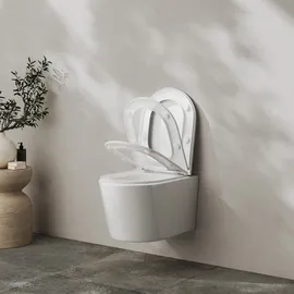 Kronenbach Tube Wand-WC mit WC-Sitz Weiß