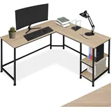 Tectake Eckschreibtisch Hamilton Eiche / Braun