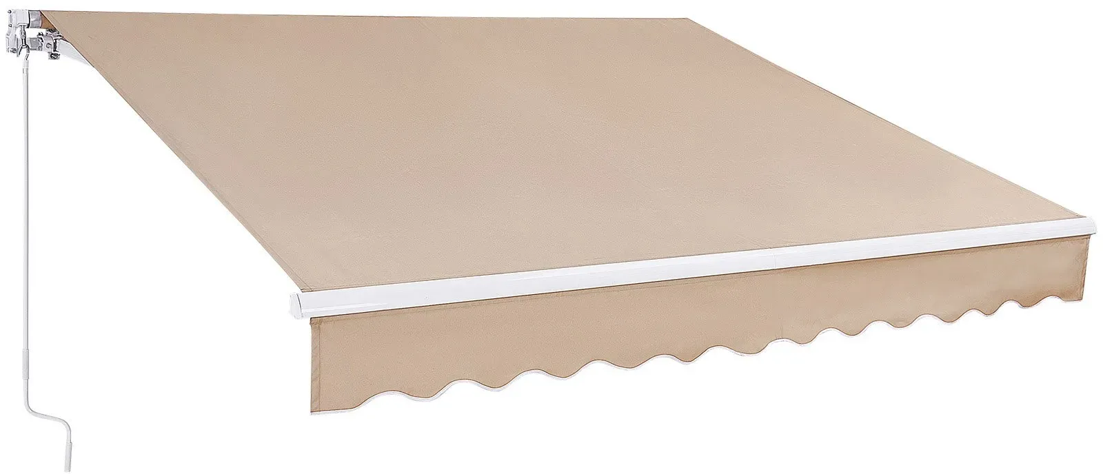 VEVOR Manuell Einziehbare Markise, 304,8 x 243,84 cm Außenterrassen-Markise Sonnenschutz, Wasserabweisendes Polyester, Terrassentür-Fenster-Markise, Sonnenschutz mit Kurbel für Hinterhof, Balkon