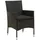 vidaXL Gartenstuhl 60 x 60 x 88 cm schwarz 2 St.