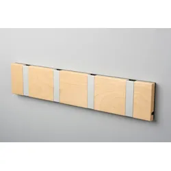 LoCa Knax 4 Wandgarderobe Ahorn, Haken grau