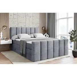 altdecor Boxspringbett BOXI1-Z KING 160 x 200 cm H3/H4 Grau