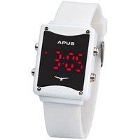 APUS Epsilon White Red AS-ES-WR LED Uhr Design Highlight