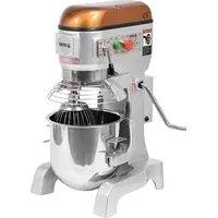 Gastro Küchenmaschine, Knetmaschine, Teigmaschine, 10L, Planetenrührmaschine - Silber/Gold