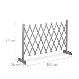 Relaxdays Rankgitter 73 x 28 x 23 cm Grau