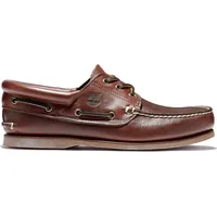 Timberland Mens Classic Boat 3 Eye Padded Collar brown 12 Wide Fit