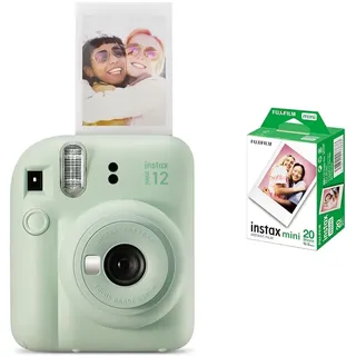 INSTAX Mini 12 Sofortbildkamera Mint-Green + Mini Film Standard (20/PK)