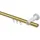 Interdeco GARDINENSTANGE INNENLAUF Platon Elanto 420 cm (geteilt in 3 x 140 cm), 1-läufig, 20 mm Ø Messing-Optik
