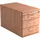 Hammerbacher Solid Rollcontainer 42,8 x 51,2 x 80,0 cm nussbaum