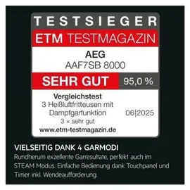 AEG Heißluftfritteuse AAF7SB schwarz
