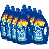 Spee Aktiv Gel Universal 4 + 1 Waschmittel 400 WL (8 x 50 Waschladungen), Flüssigwaschmittel mit 4 + 1 Formel vereint Reinheit, Strahlkraft, Frische & Nachhaltigkeit, 20° - 95° C