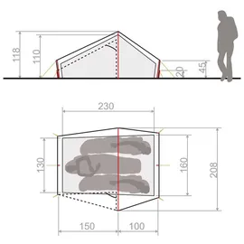 Vaude Lizard Seamless 2-3 Kuppelzelt (14418-182)